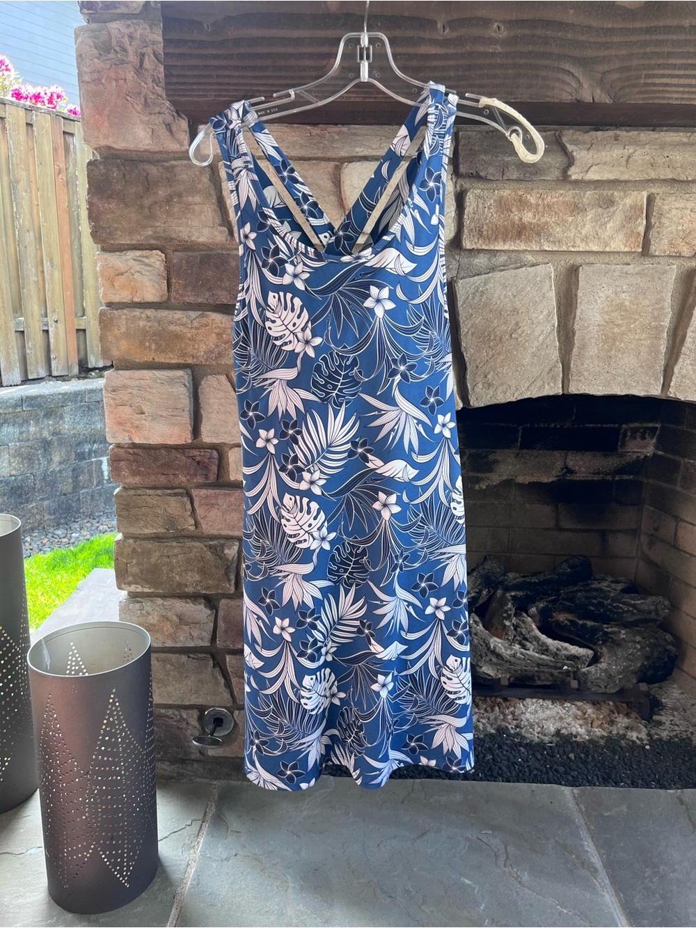 Kyodan Blue and White Floral Sundress